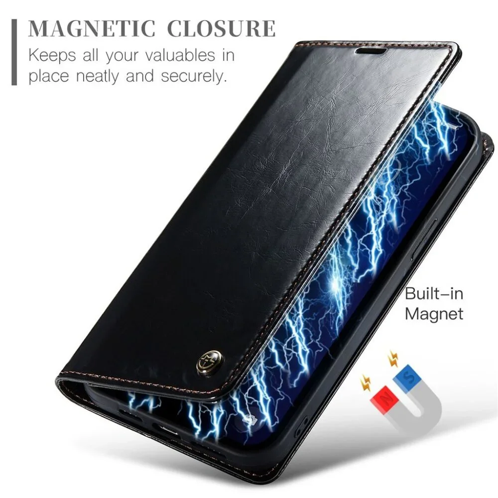 CaseMe 003 For iPhone 13 Pro Max Soft PU Leather‎ Flip Wallet Case with 2 Credit